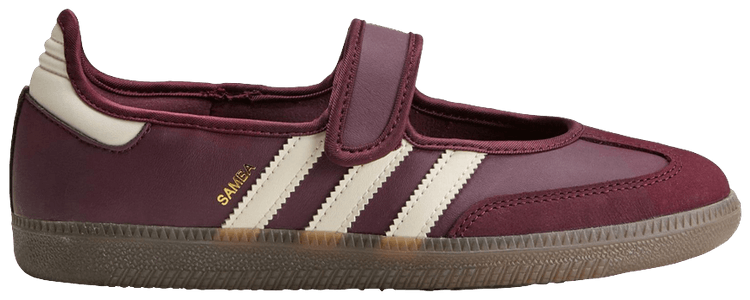 adidas Wmns Samba Mary Jane Maroon Cream White Gold Metallic