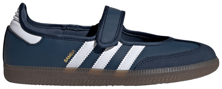 adidas Wmns Samba Mary Jane Crew Navy White Gold Metallic