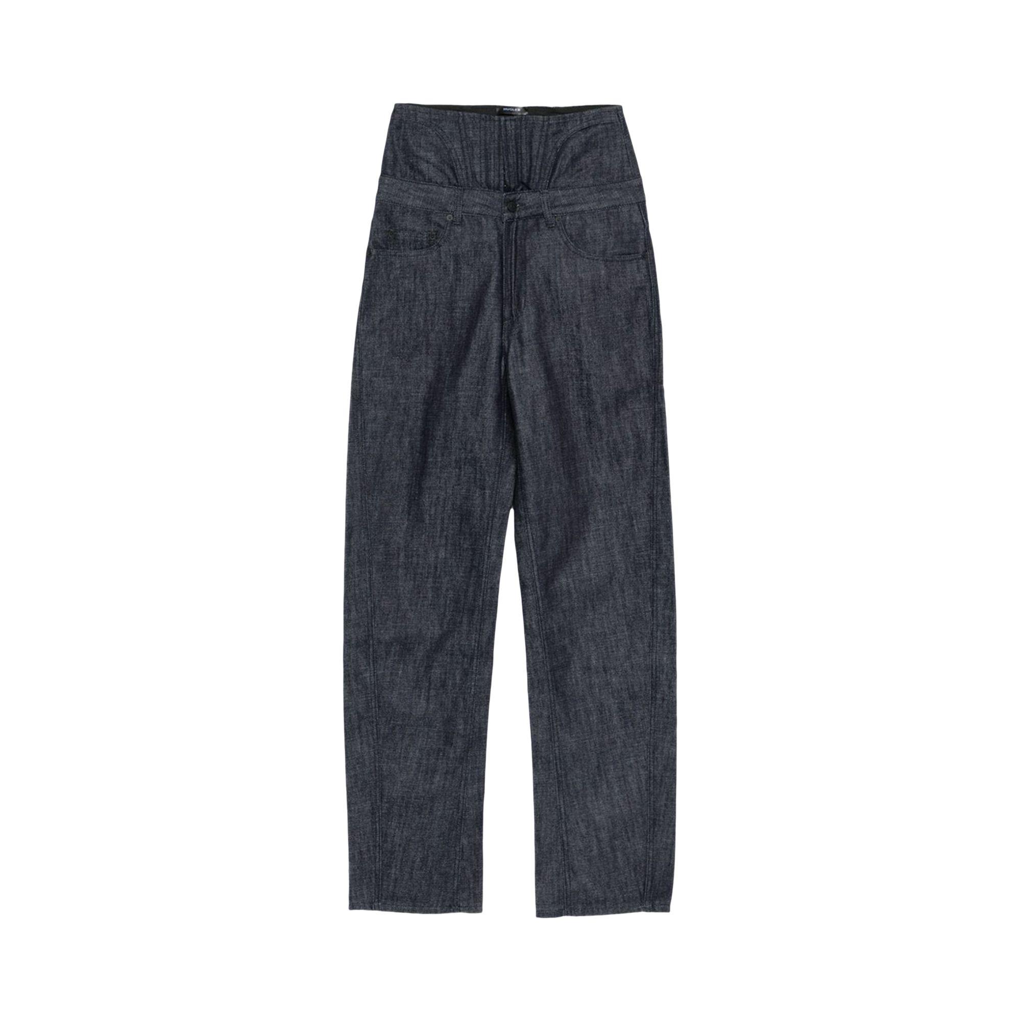 Pre-owned Mugler Pants 'raw Blue' | Women's Size 34