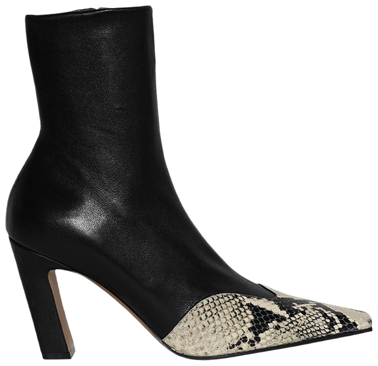 Khaite Wmns Nevada Stretch High Boot Black Natural Python