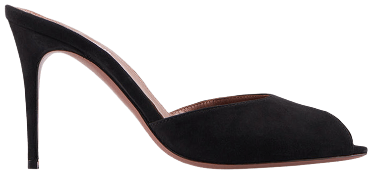 Paris Texas Wmns Vera Open Toe Mule Black