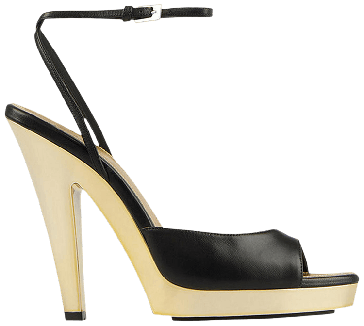 Paris Texas Wmns Gala Sandal Black Gold