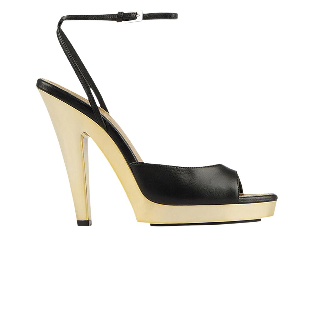 Pre-owned Paris Texas Wmns Gala Sandal 'black Gold' | Women's Size 8