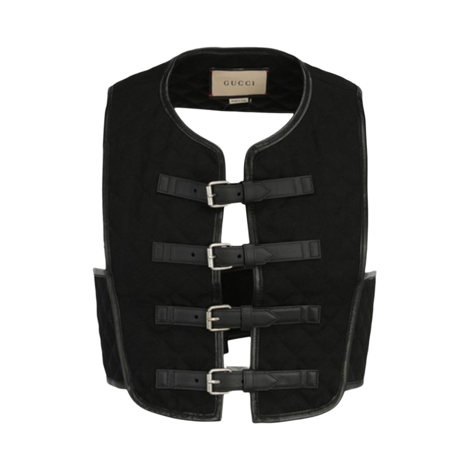 Pre-owned Gucci Quilted Gabardine Gilet 'black' | Men's Size 46