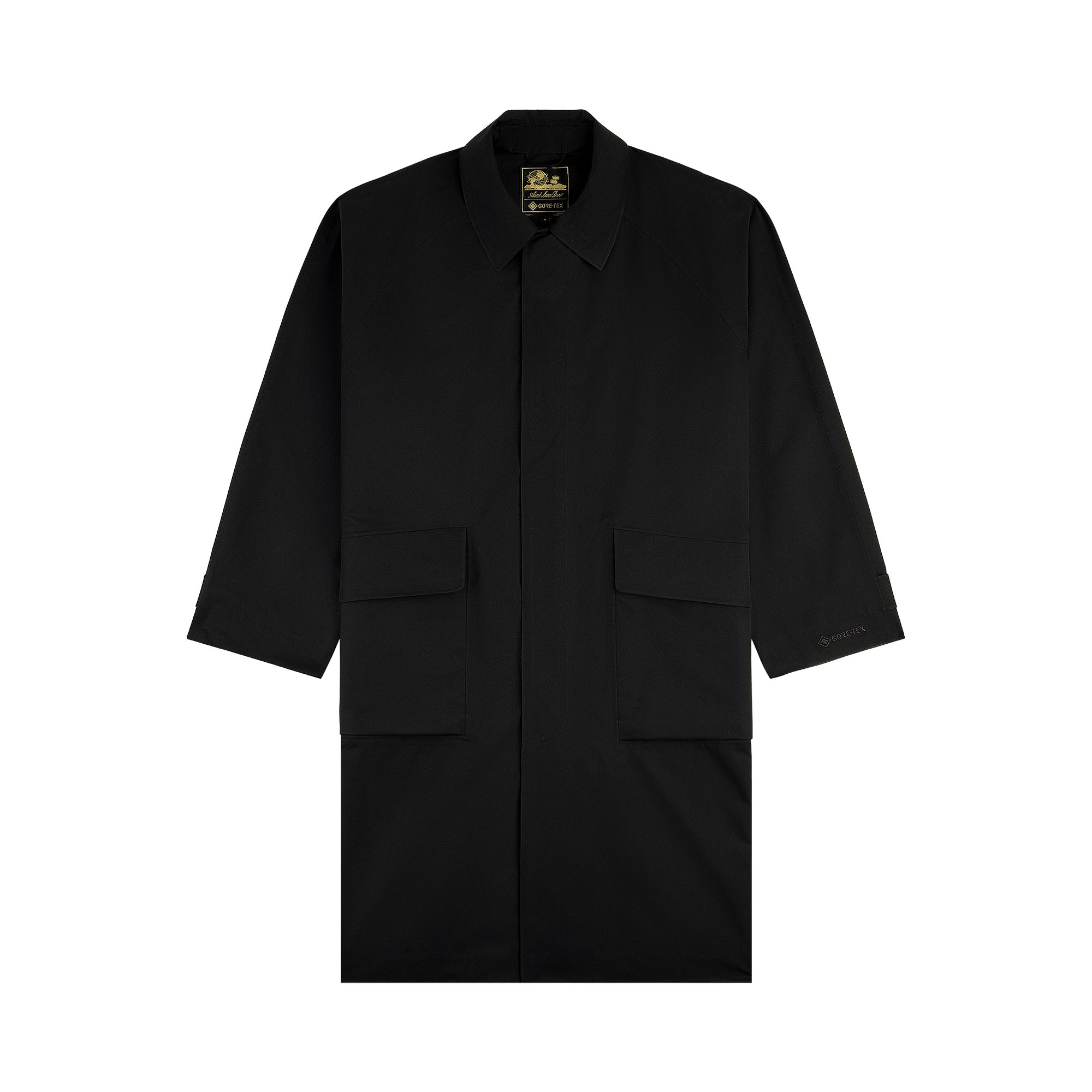 Pre-owned Aimé Leon Dore Gore-tex Balmacaan Coat 'jet Black' | Men's Size L