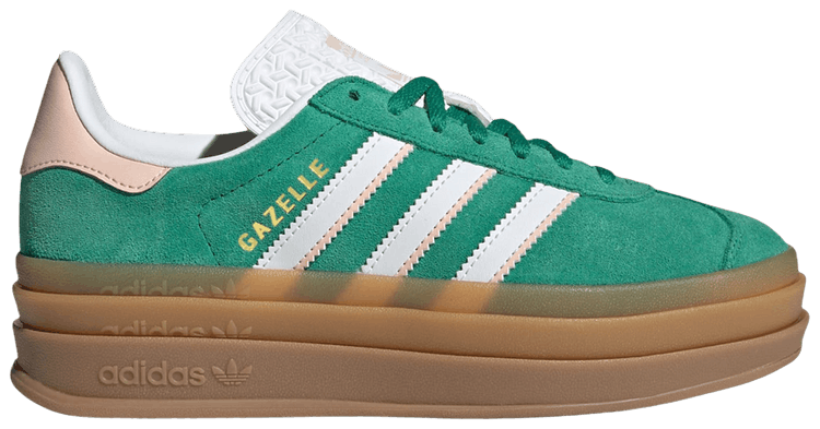adidas Gazelle Bold J Bold Green Cloud White Gold Metallic