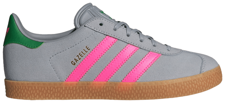 adidas Gazelle J Halo Silver Lucid Pink Green