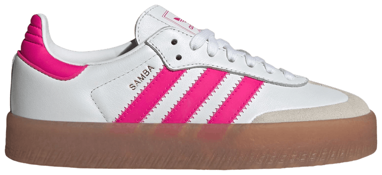 adidas Sambae J Cloud White Shock Pink Gold Metallic