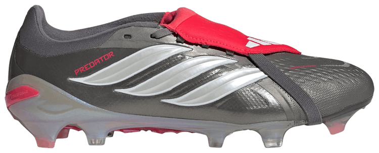 adidas Predator Pro Fold Over Tongue FG Iron Metallic Zero Metalic Lucid Red