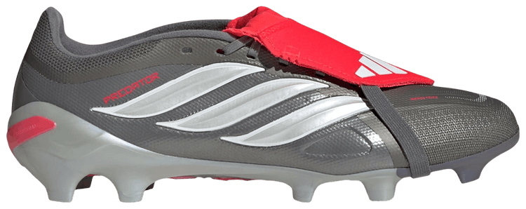 adidas Predator League Fold over Tongue FG Iron Metallic Zero Metalic Lucid Red