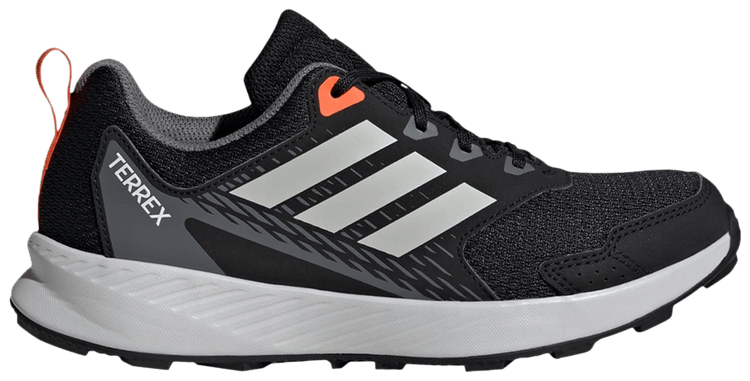 adidas Terrex Tracefinder Trail J Core Black Grey One Semi Impact Orange