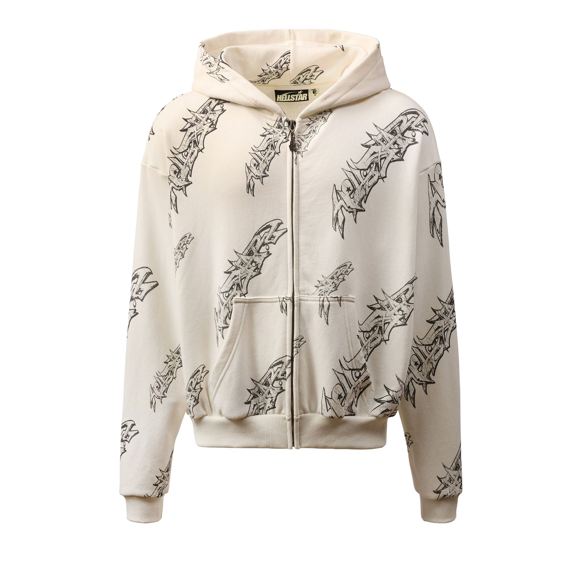 Pre-owned Hellstar Graffiti Zip-up 'white' | Men's Size S