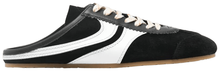 Dries Van Noten Leather Mule Black White