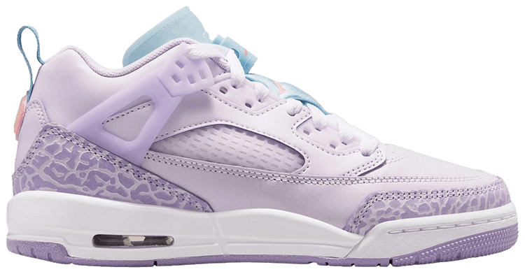 Air Jordan Spizike Low GS Barely GrapeOcean BlissWhiteAtomic Pink