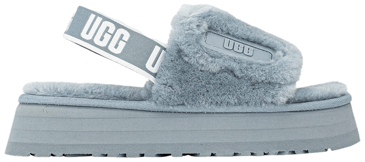 UGG Wmns Disco Slide Sandal Ash Fog Grey