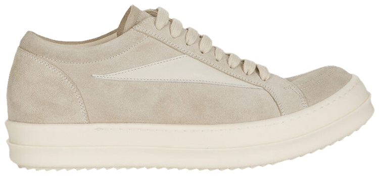 Rick Owens Wmns Scarpe Pelle Vintage Sneaker Pearl Dirty Milk