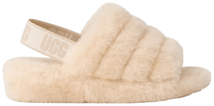 UGG Wmns Fluff Yeah Slide Natural Sea Salt