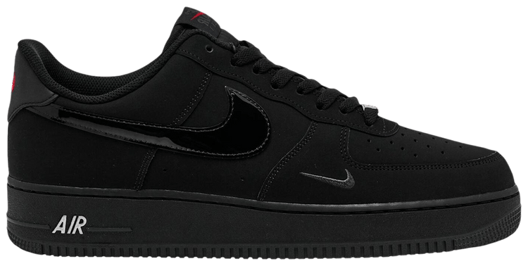 Nike Air Force 1 Low 07 LV8 Black Patent Swoosh
