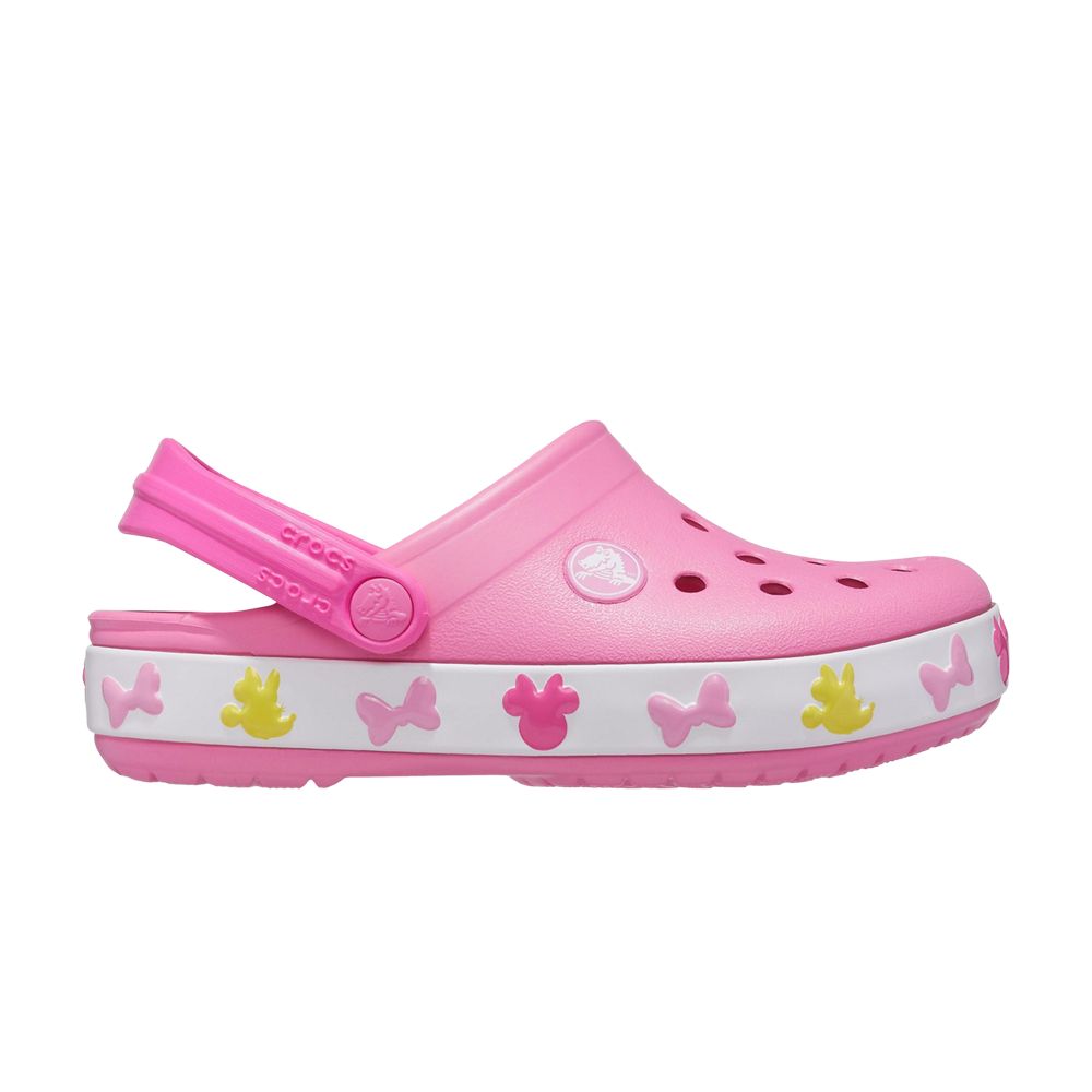 Pre-owned Crocs Disney X  Classic Clog Kids 'fun Lab Mickey Lights - Pink Lemonade' | Kid's Size 12