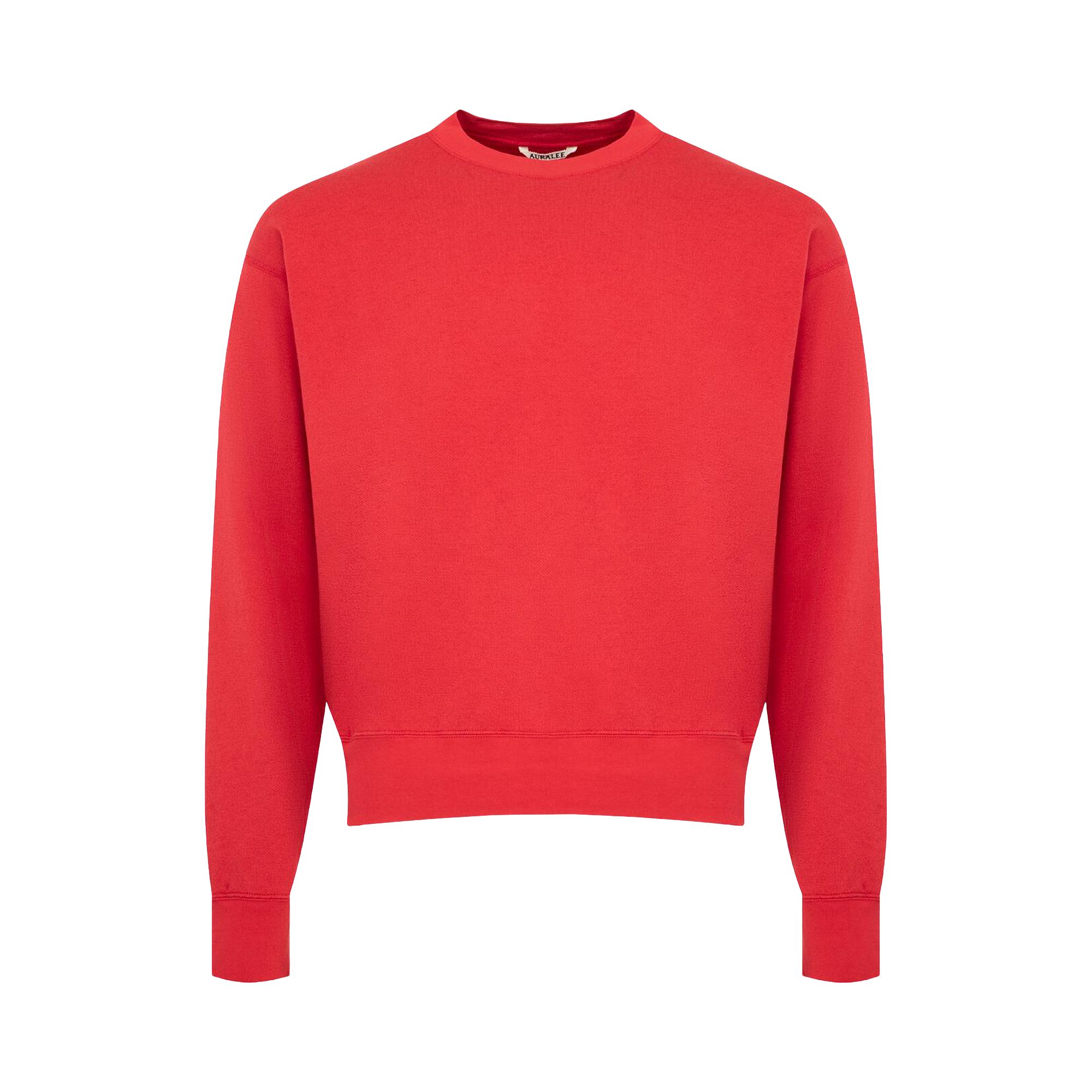 Pre-owned Auralee High Twist Light Sweatshirt 'red' | Men's Size 3