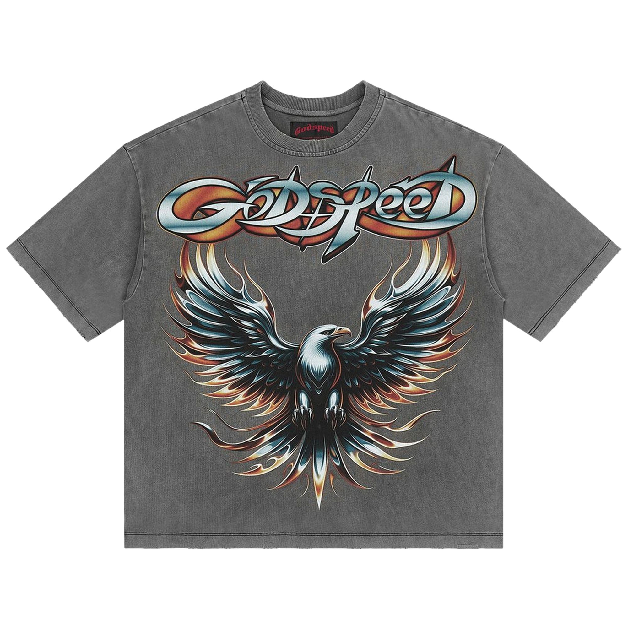 Pre-owned Godspeed Eagle Eye T-shirt 'grey Wash' | Men's Size M In Gray