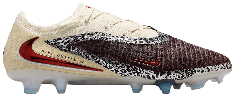 Nike United Phantom 6 Low Elite FG Burgundy Crush Fossil University Red