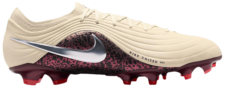 Nike United Tiempo Maestro Elite FG Low Fossil Burgundy Crush Metallic Silver