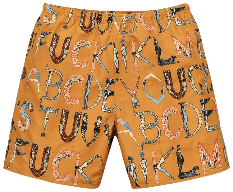 Supreme Alphabet Water Short アルファベット Supreme Alphabet Water Short Lime メンズ - SS18 - JP