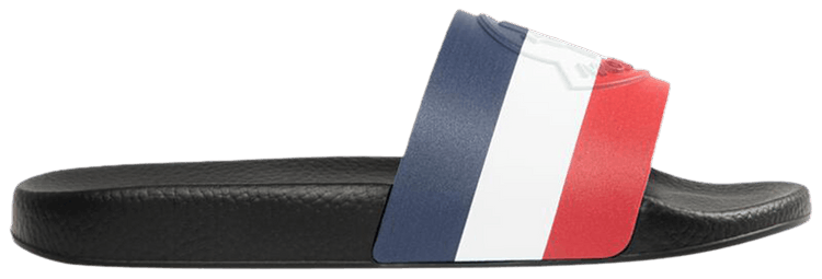 Moncler Basile Slide Charcoal Red White Blue