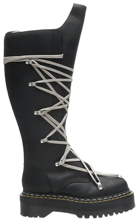 Dr Martens x Rick Owens DRKSHDW 1460 Quad Sole Pentalace Boot Black