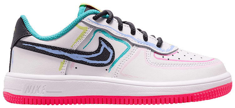 Nike Force 1 Low  PS White Hyper Pink