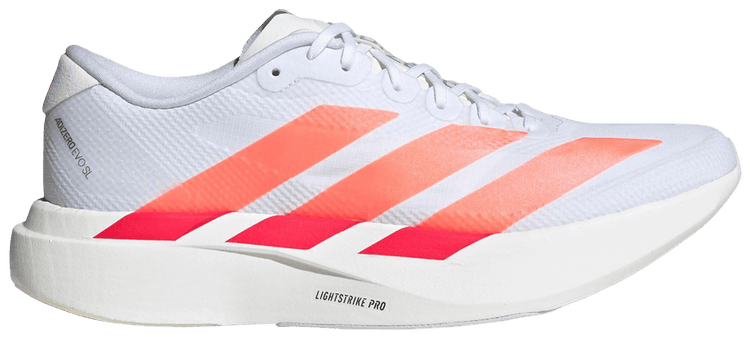 adidas Adizero Evo SL Woven White Lucid Orange Lucid Red