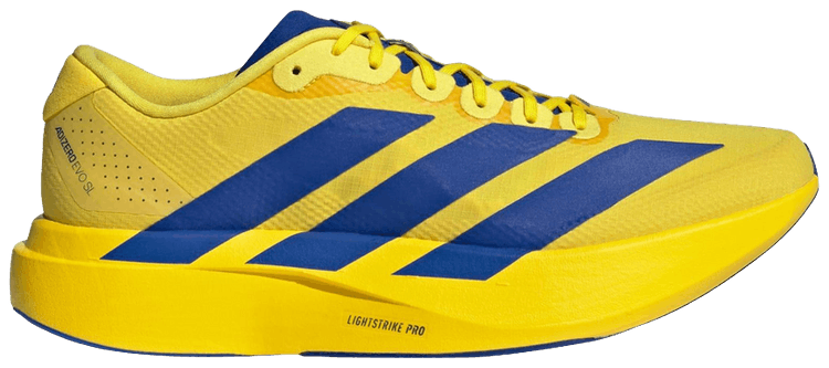 adidas Adizero Evo SL Yellow Royal Blue Iron Metallic