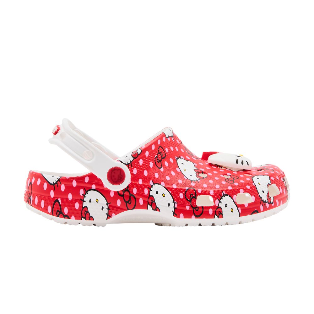 Pre-owned Crocs Hello Kitty X  Classic Clog Kids 'red Polka Dots' | Kid's Size 4
