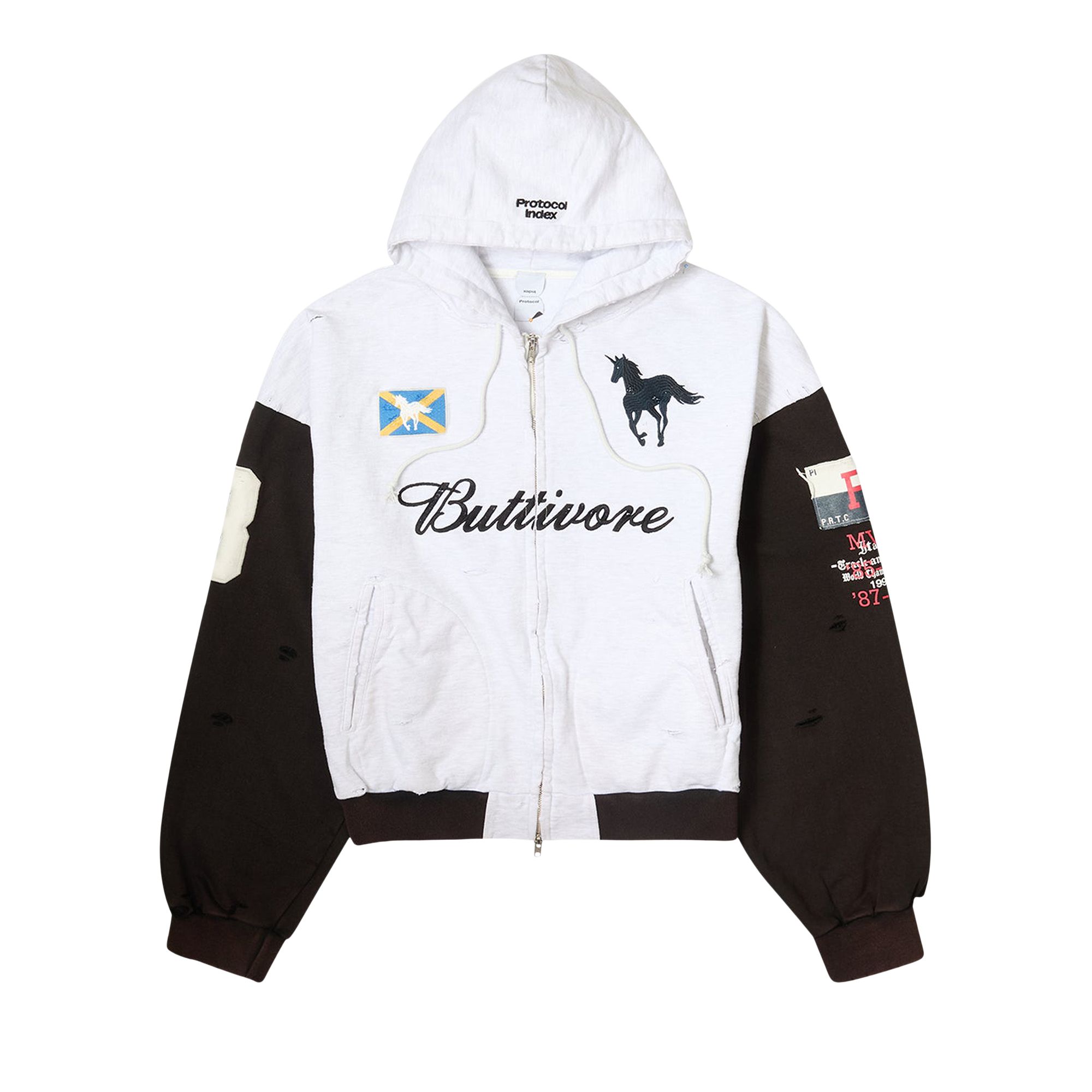 Pre-owned Protocol Index Buttivore Zip Hoodie 'white' | Men's Size 3