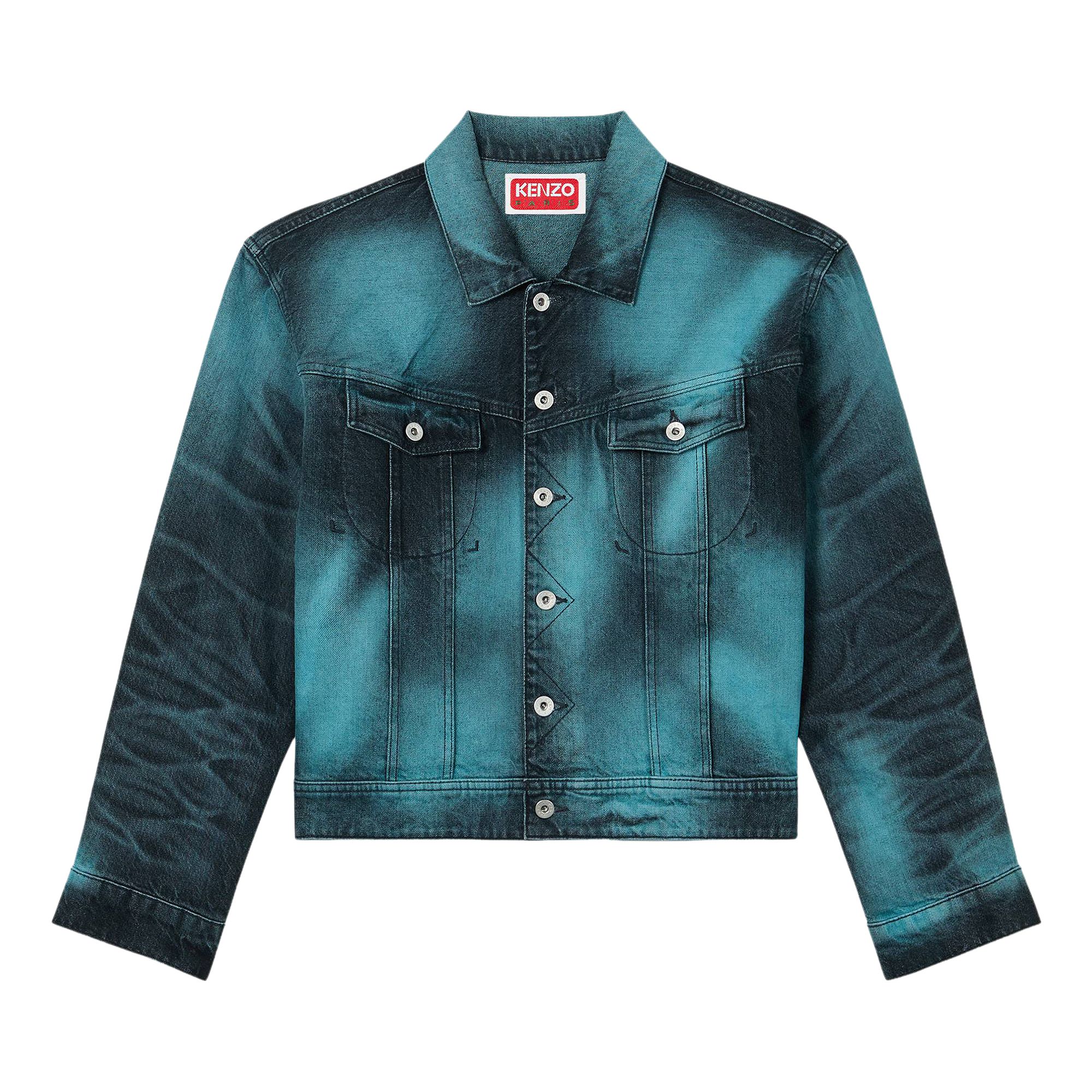 Pre-owned Kenzo Boke Heart Oversize Trucker Jacket 'blue' | Men's Size M