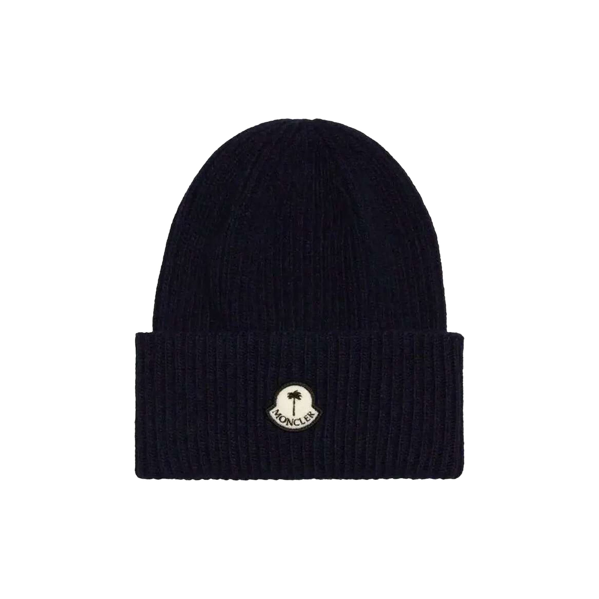 Pre-owned Moncler X Palm Angels Tricot Beanie Hat 'blue' | Men's Size Onesize
