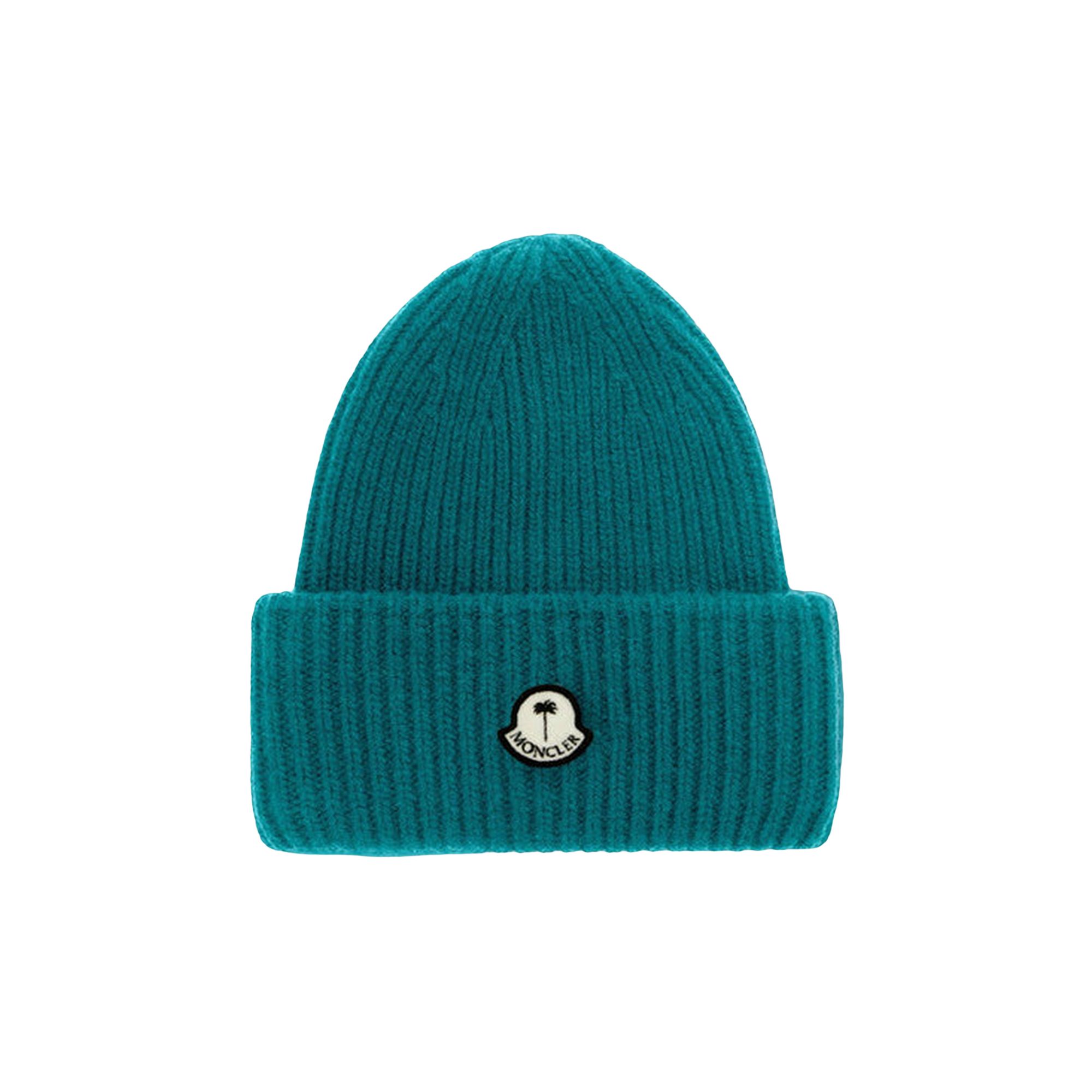 Pre-owned Moncler X Palm Angels Tricot Beanie Hat 'green' | Men's Size Onesize