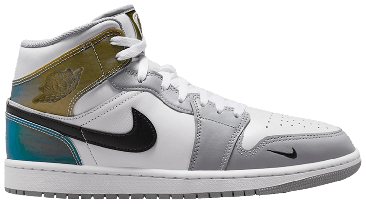 Air Jordan 1 Mid SE White Wolf Grey Black