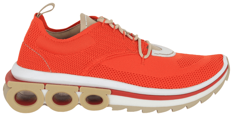 Ferragamo Nima Knit Sneaker Orange