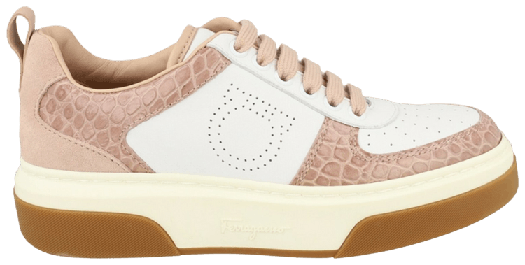 Ferragamo Wmns Cassina Low Leather Sneaker Beige Khaki