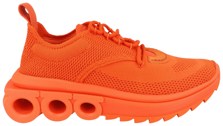 Ferragamo Wmns Nima Knit Low Top Sneaker Orange
