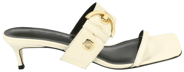 BY FAR Wmns Bettina Croc Embossed Mule White