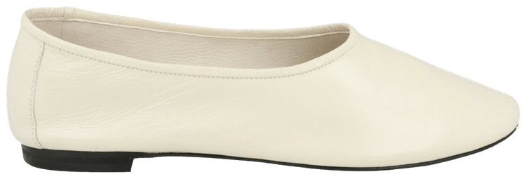 BY FAR Wmns Prudence Leather Flat White