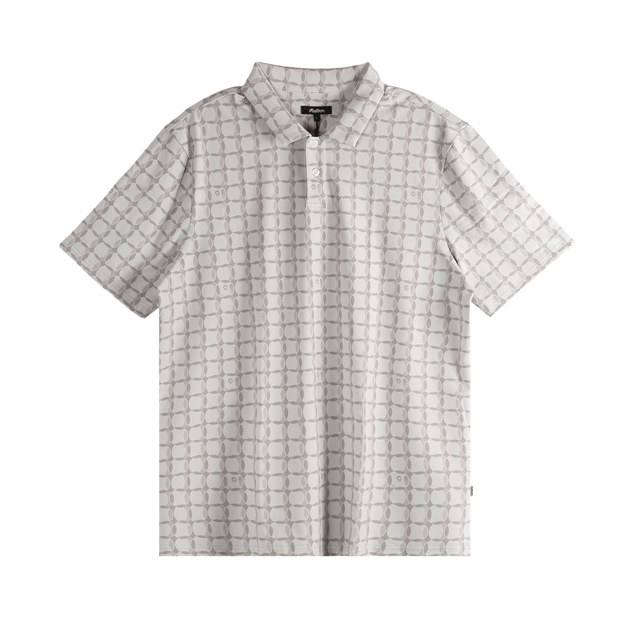 Pre-owned Malbon Evergreen Performance Pique Polo 'warm Grey' | Men's Size S In Gray