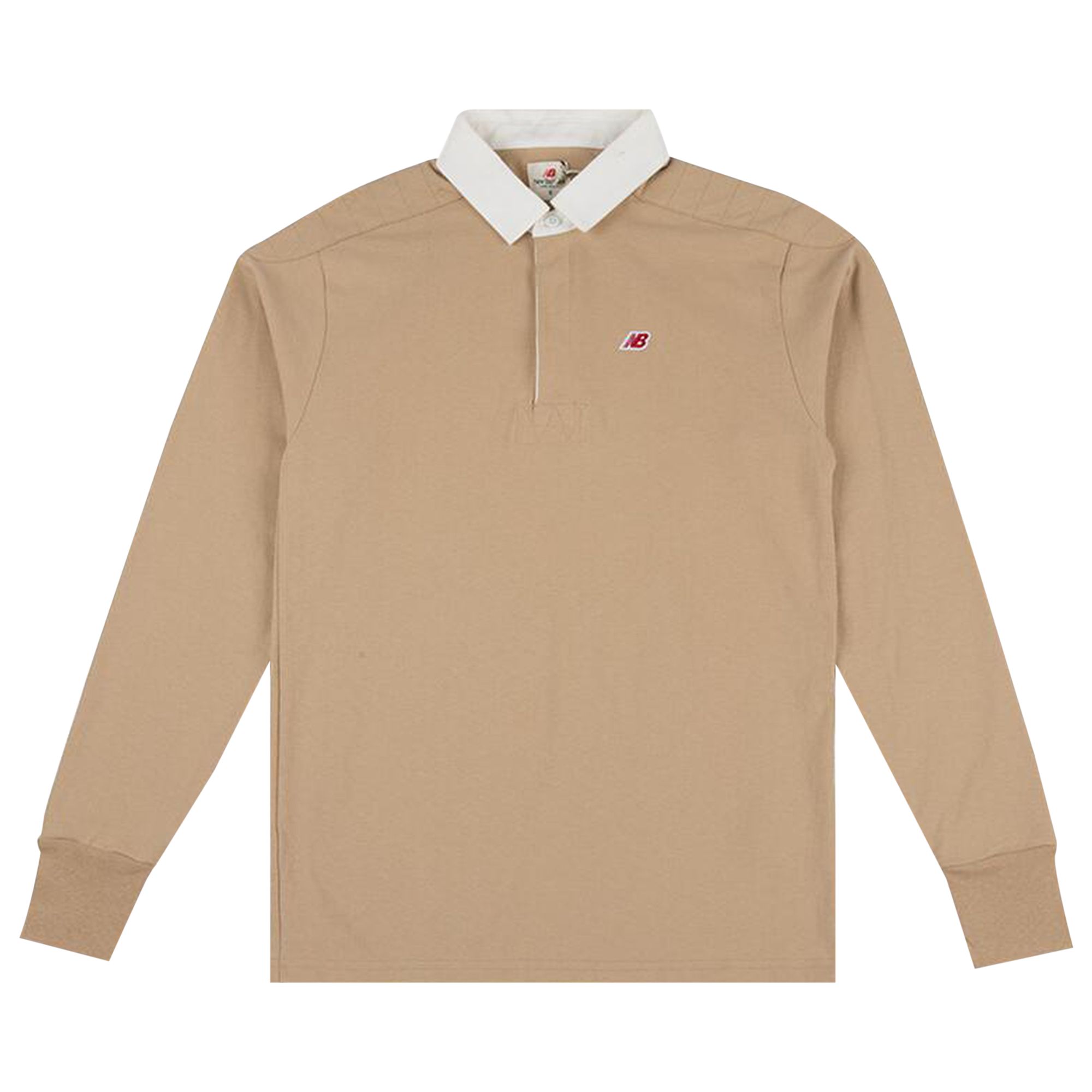 Pre-owned New Balance Made In Usa Long-sleeve Polo 'incense' | Tan | Men's Size L