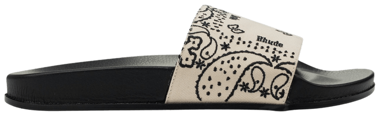 Rhude Pool Slide Cream Paisley