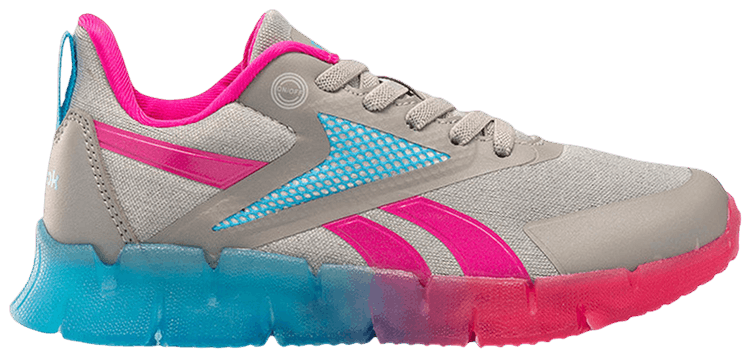 Reebok Zig N Glow Elastic Lace Kid Tan Pink Blue