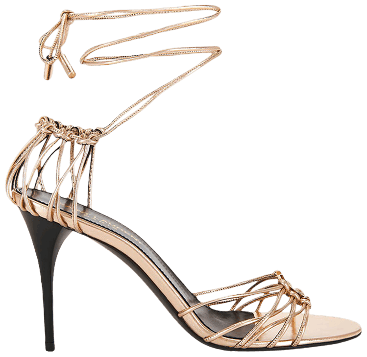 Wmns Saint Laurent Babylone Sandal Metal Soft Rose
