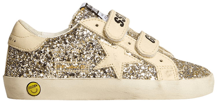 Golden Goose Old School Kid Platinum Glitter
